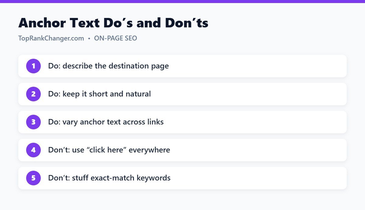 Anchor Text Do’s and Don’ts