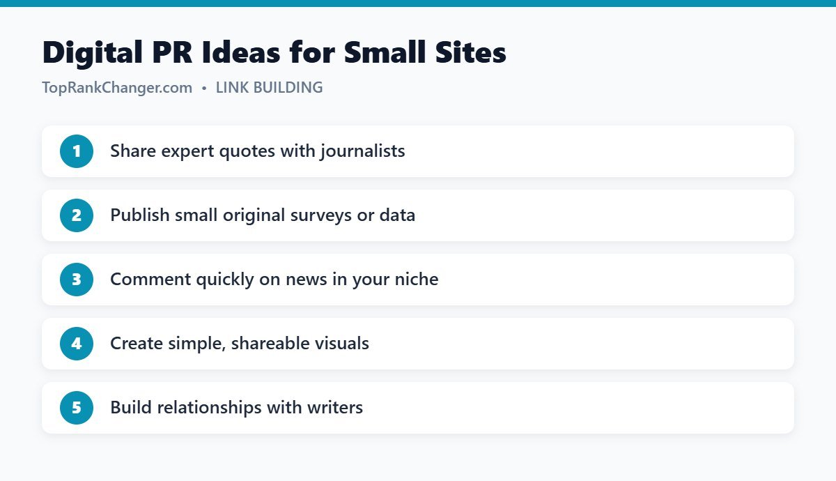 Digital PR Ideas for Small Sites