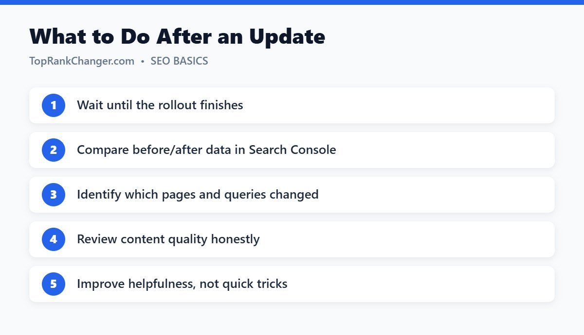 What to Do After an Update