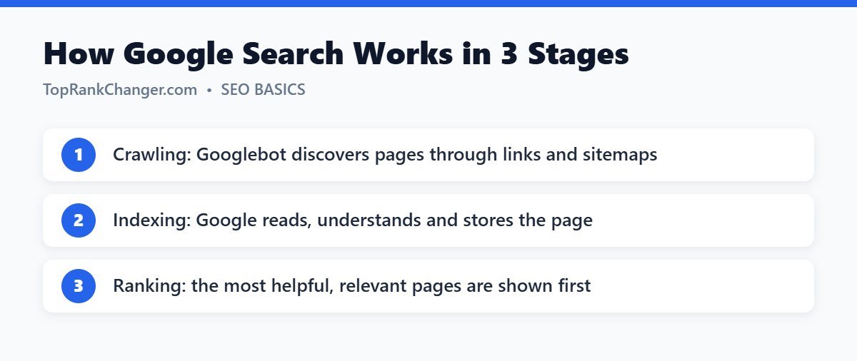 How Google Search Works in 3 Stages