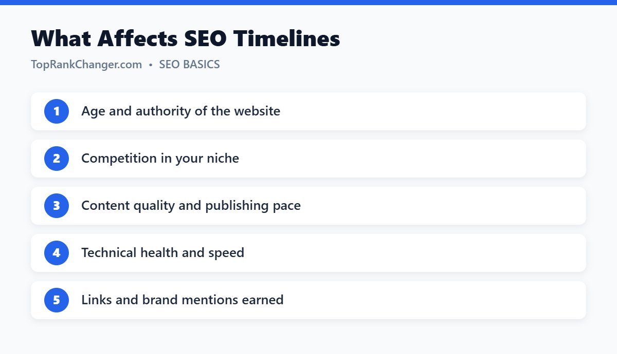 What Affects SEO Timelines
