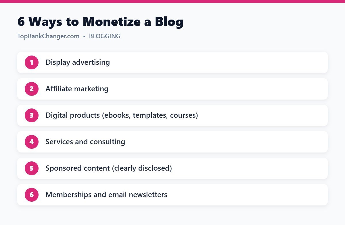 6 Ways to Monetize a Blog