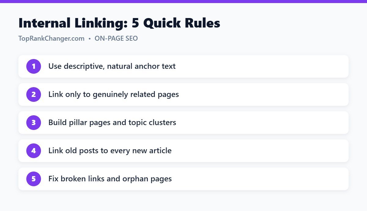Internal Linking: 5 Quick Rules