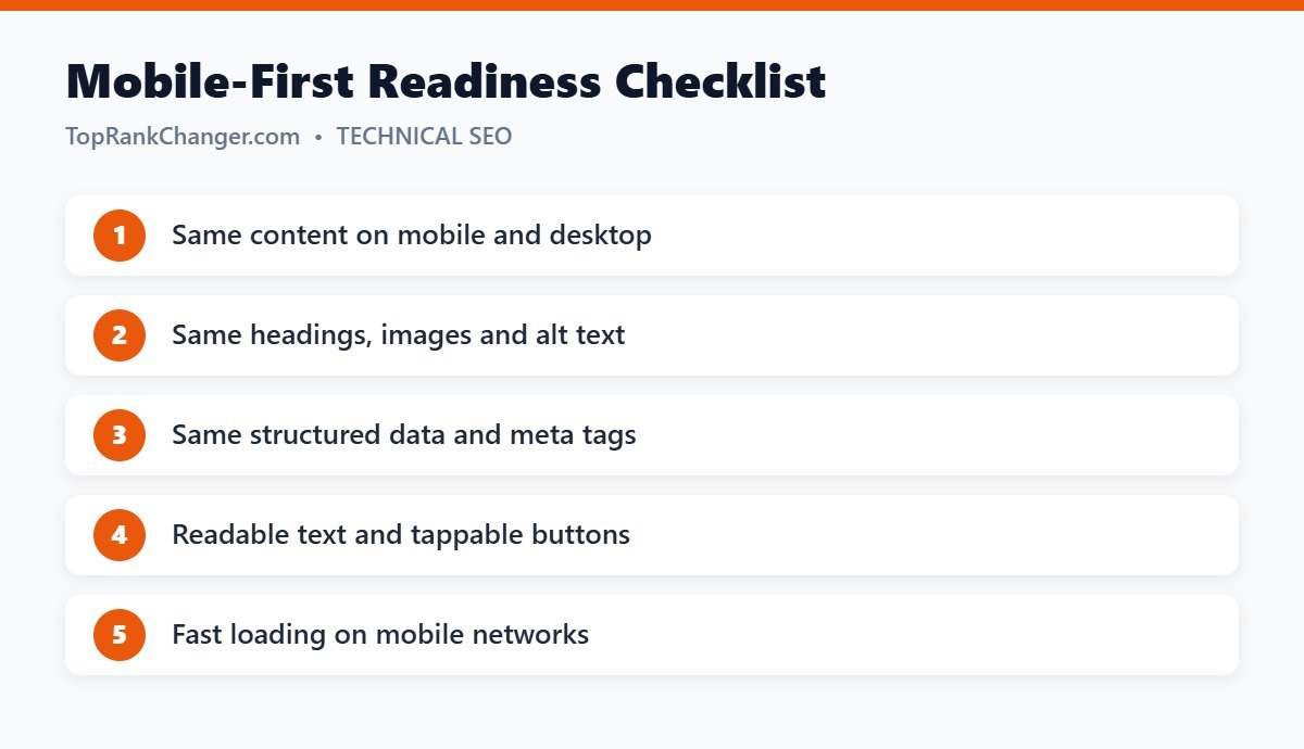 Mobile-First Readiness Checklist