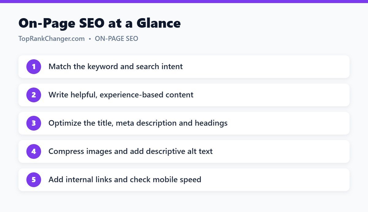 On-Page SEO at a Glance