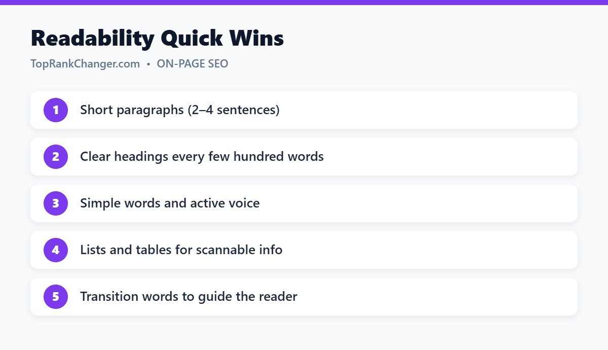 Readability Quick Wins