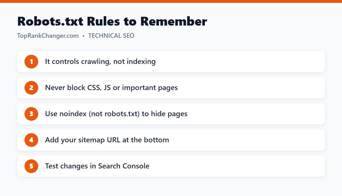 Robots.txt Rules to Remember