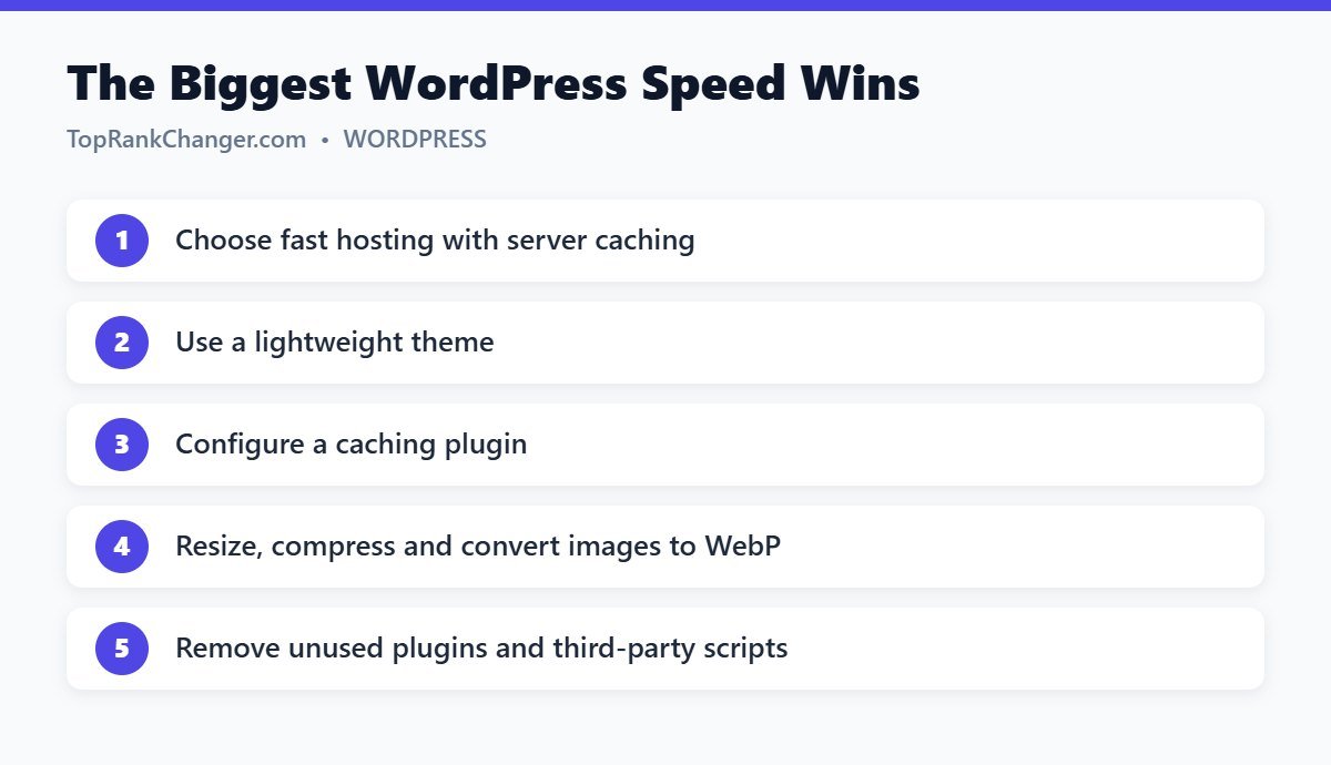 The Biggest WordPress Speed Wins